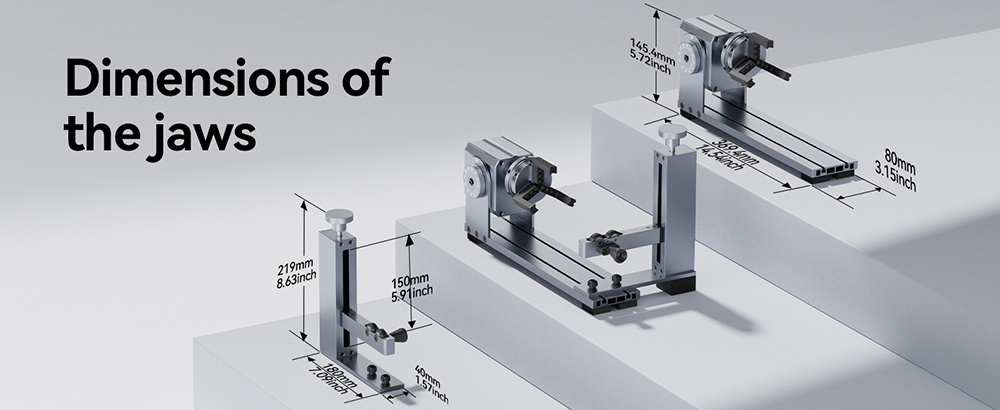 LONGER Nano Laser Rotary Chuck, s 3 sadami čeľustí, 180° nastavenie otáčania