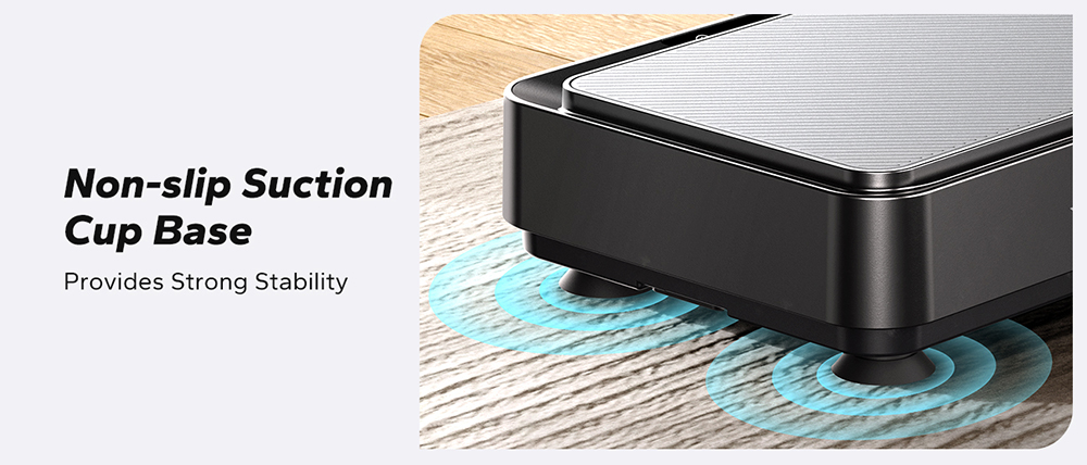 MERACH MR2441B Vibration Plate with Tension Ropes, Wireless Remote, Comfortable Lymphatic Drainage Machine, for Weight Loss - Black