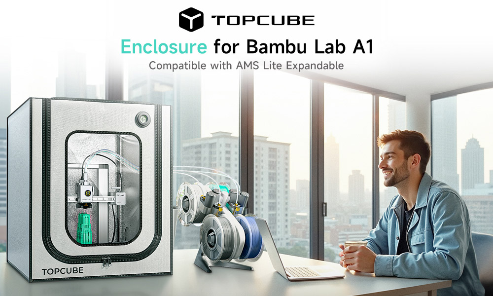 TopCube 550x670x600mm 3D Printer Enclosure with LED Light for Bambu Lab A1