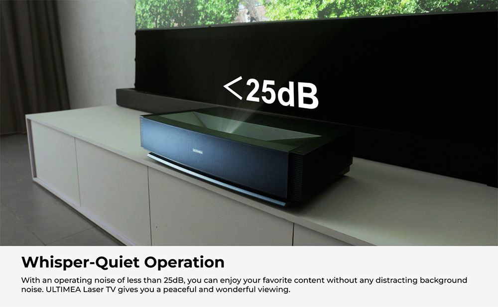 Ultimea Thor T60 Laser-TV, 4000 ANSI, Dolby Atmos & Dolby Vision, 4K native Aufl&ouml;sung, HDR 10, 4000:1 Kontrast, 8-Punkt-Kalibrierung, Android TV 11 &ndash; US-Stecker