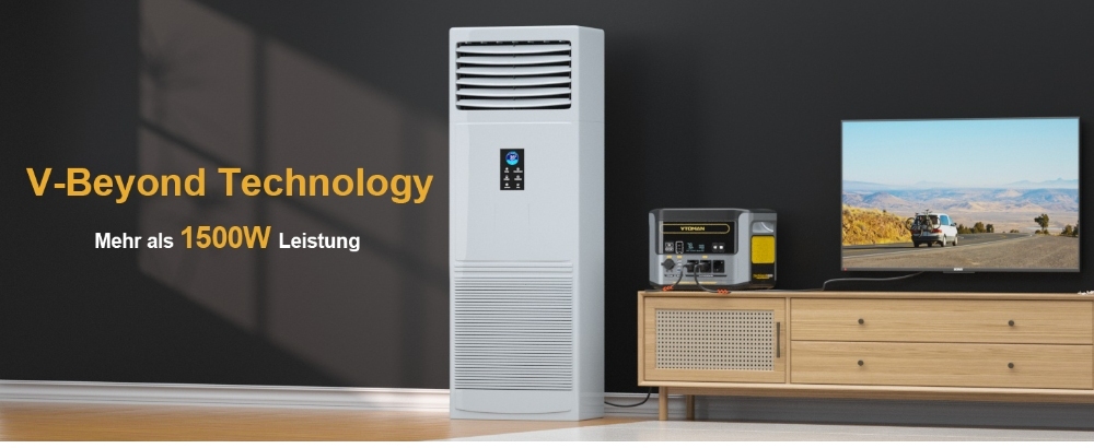 VTOMAN FlashSpeed 1500 Tragbares Kraftwerk , 1548Wh LiFePO4-Akku, 1500W Leistung, 12V DC und 100W Typ-C-Anschl&uuml;sse, mit 12 Anschl&uuml;ssen