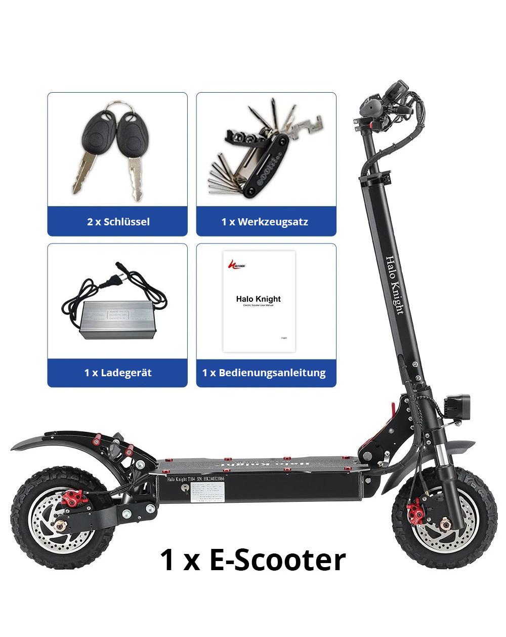 E-Scooter, Elektroscooter, Elektro-Scooter, Elektroroller, E-Roller, Offroad-Elektroroller, elektrisches Scooter, elektrisches Roller, Halo Knight T104, Halo Knight