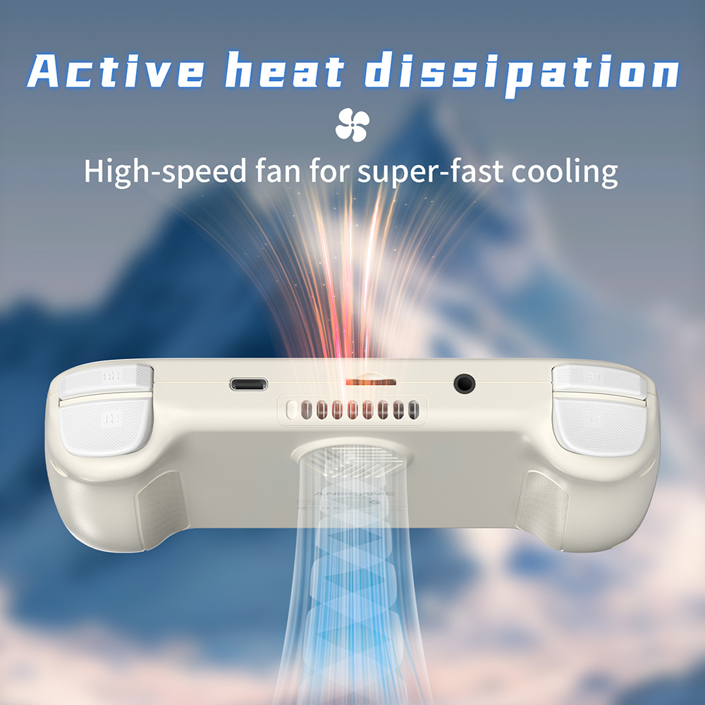 ANBERNIC RG Cube Game Console, 128GB TF Card 4000+ Games, 8GB LPDDR4X RAM 128GB UFS2.2 Storage, Android 13, 3.95-inch IPS Touchscreen 720*720, 5G WiFi Bluetooth 5.0, Moonlight Streaming, 7 Hours of Playtime, RGB Light - White