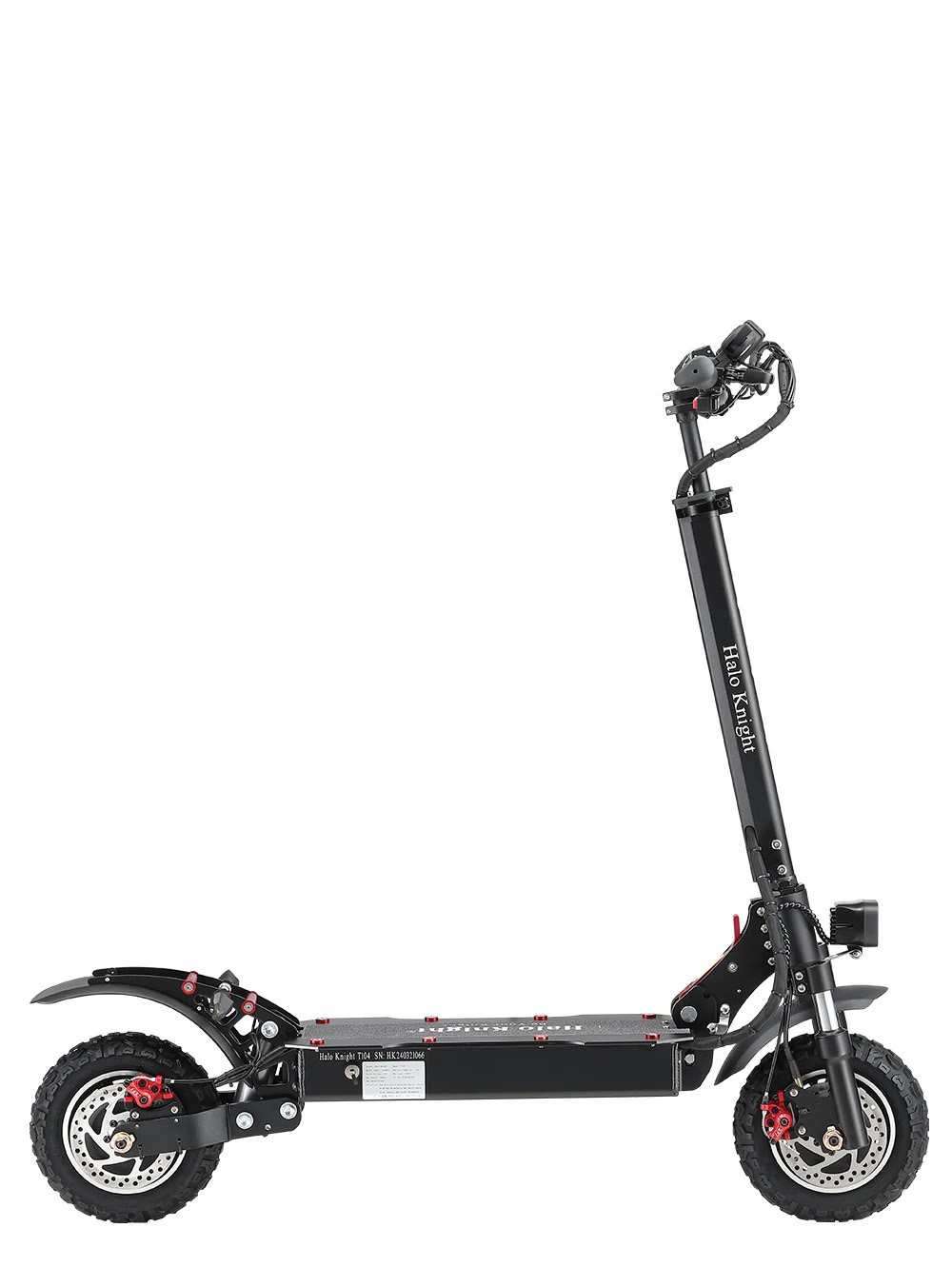 Halo Knight T104 Elektroroller, 10 Zoll Offroad-Reifen, 52V 1000Wx2 Motoren, 65 km/h H&ouml;chstgeschwindigkeit, 52V 21Ah Batterie, 45 km Reichweite