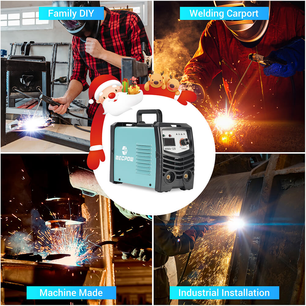 Mecpow MMA120 Stick Welder, 110/220V, MMA/LIFT TIG 2 in 1,  Overheating/ Overcurrent/ Overload/Over-Voltage Protection, LED Display