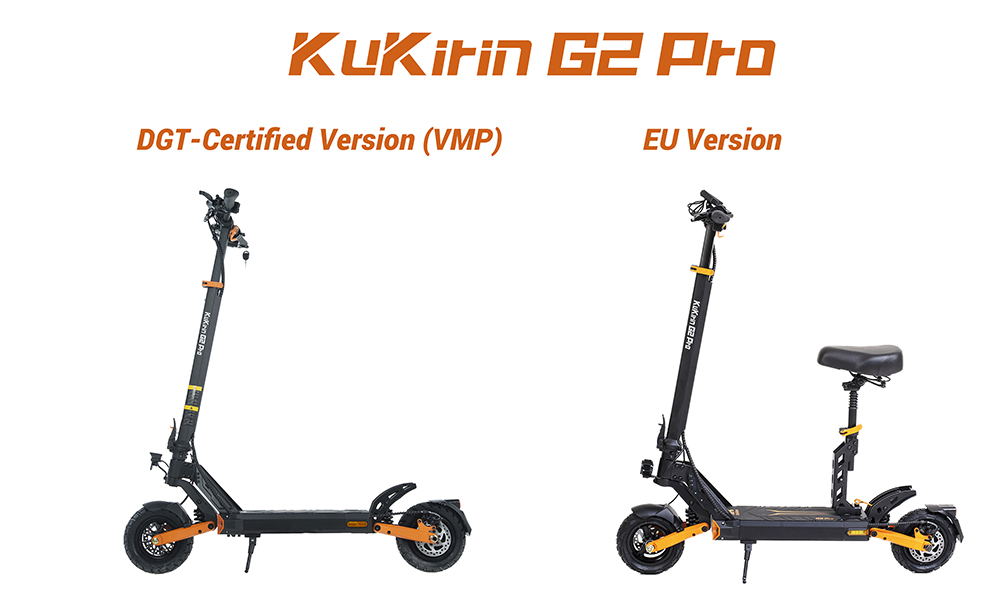 KuKirin G2 Pro (VMP) Elektrická kolobežka, 500W motor, 48V 15.6Ah batéria, 9-palcová vákuová pneumatika, max. rýchlosť 25 km/h, dojazd 65 km, predné a zadné kotúčové brzdy, pružinové tlmenie