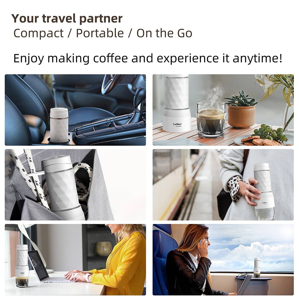 BioloMix HS8439 Tragbare Kaffeemaschine, 13-18 Bar Druck, Handpresse, Kapselmaschine f&uuml;r gemahlenen Kaffee, 80 ml Wasserbeh&auml;lter