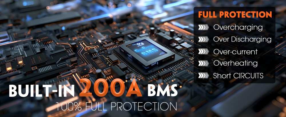 Cloudenergy 48V(51.2V) LiFePO4 Battery for Golf Carts & Solar Storage, 66Ah Capacity, Built-in 200A BMS, with Mobile APP, Touch Monitor and Retention Strap, 6000+Cycles, IP66