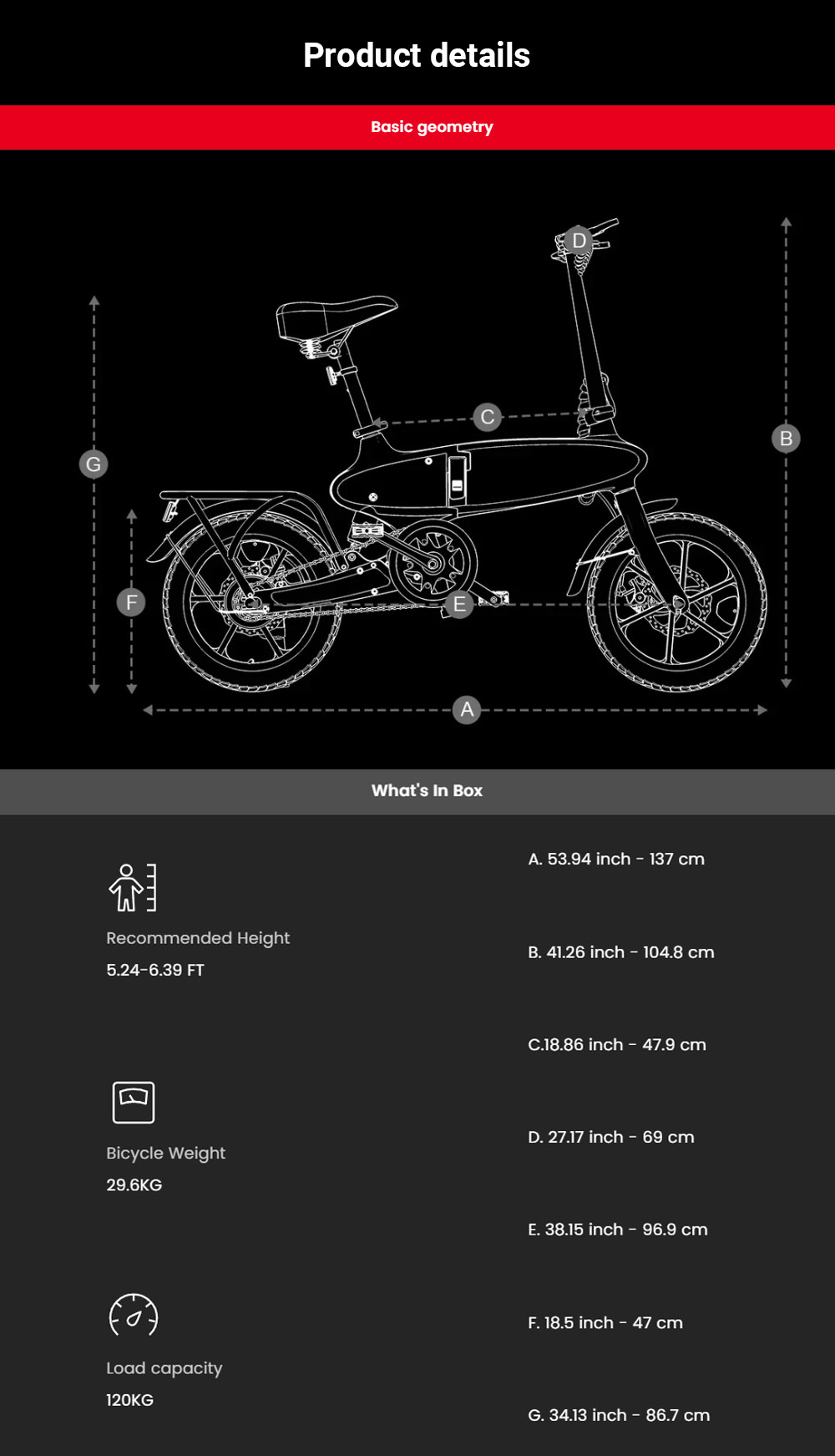 Elektrobicykel DYU C2, 250W motor, 48V 7,5Ah batéria, 16*2.5-palcové pneumatiky, max. rýchlosť 25 km/h, dojazd 40 km, dvojkotúčové brzdy, LED displej