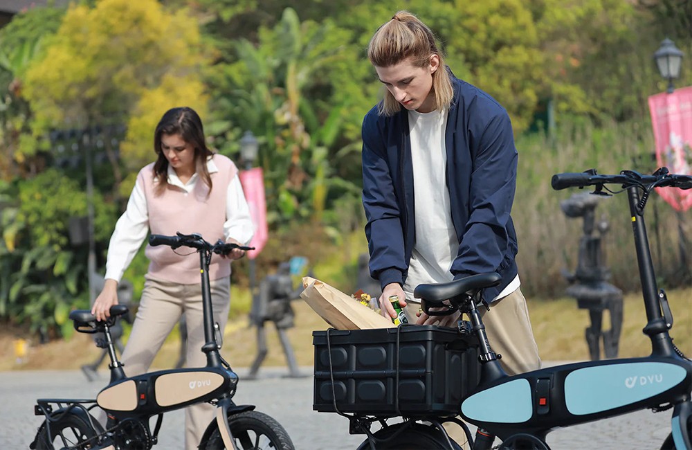 Elektrobicykel DYU C2, 250W motor, 48V 7,5Ah batéria, 16*2,5-palcové pneumatiky, max. rýchlosť 25 km/h, dojazd 40 km, dvojkotúčové brzdy, LED displej