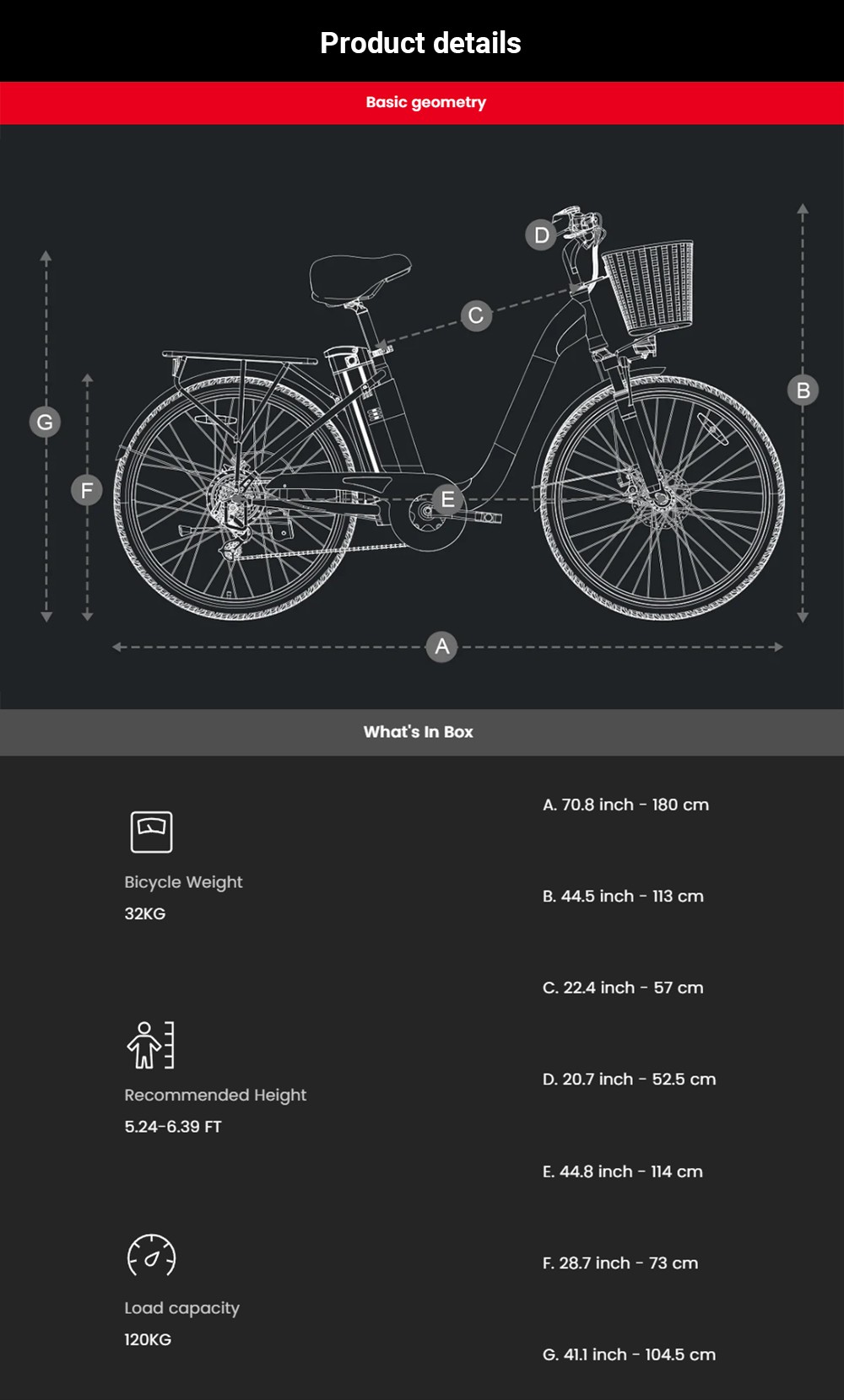 Elektrický bicykel DYU C6 Pro, 250W motor, 36V 15,6Ah batéria, 26*2.125-palcové pneumatiky, max. rýchlosť 25 km/h, dojazd 80 km, kotúčové brzdy, odpruženie prednej vidlice, 7-rýchlostný prevod Shimano, LED displej - biely