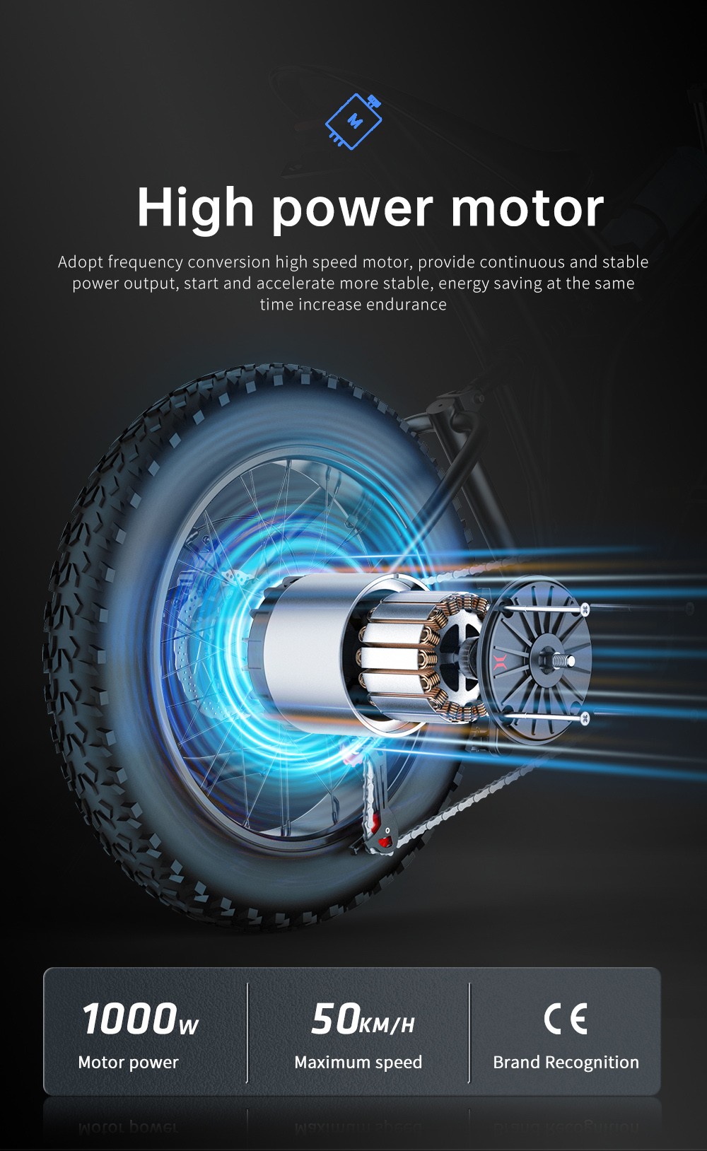 EKXBIKE T1 Elektrofahrrad, 1000-W-Motor, 48-V-20-Ah-Akku, 20 x 4 Zoll dicker Reifen, 50 km/h H&ouml;chstgeschwindigkeit, 100 km Reichweite, Scheibenbremsen, hydraulischer Sto&szlig;d&auml;mpfer, Shimano 7-Gang