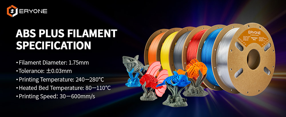 ERYONE High Speed PETG Filament, 1kg - Black