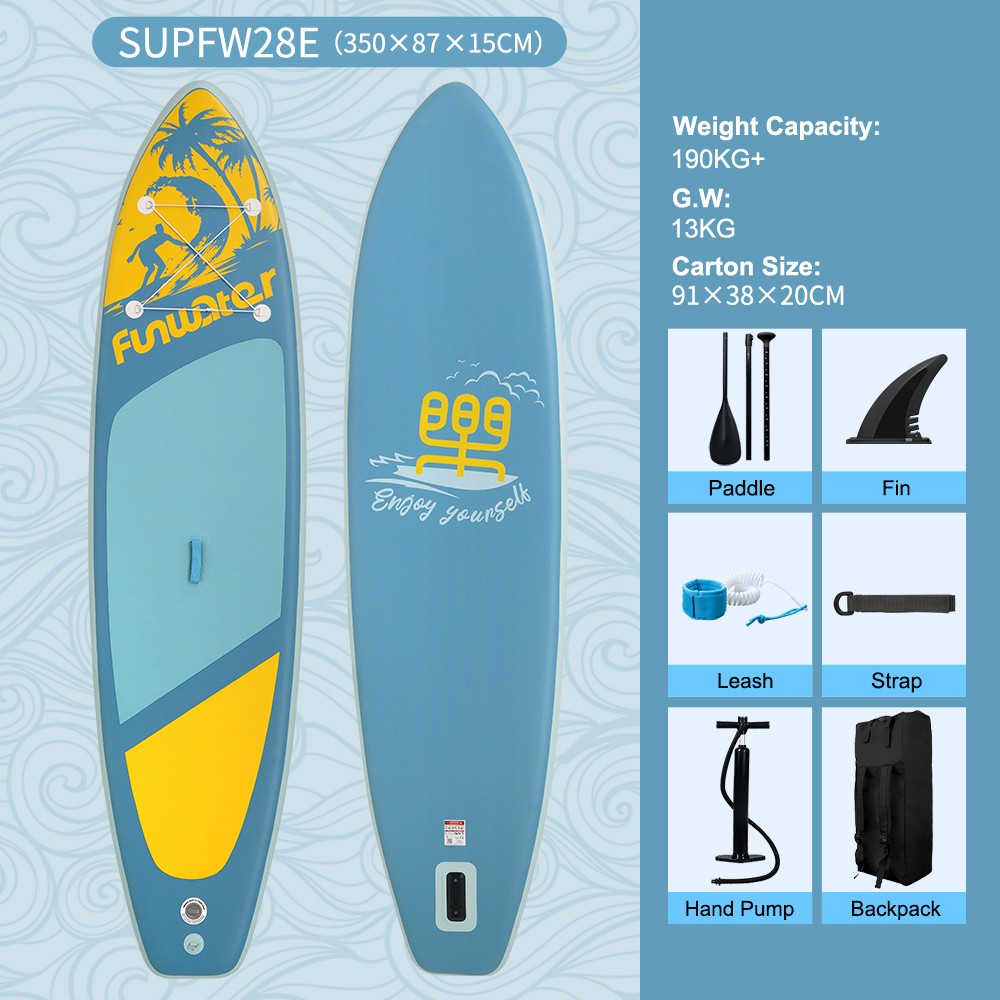 1Funwater SUPFW28E Stand Up Paddle Board 350*87*15cm