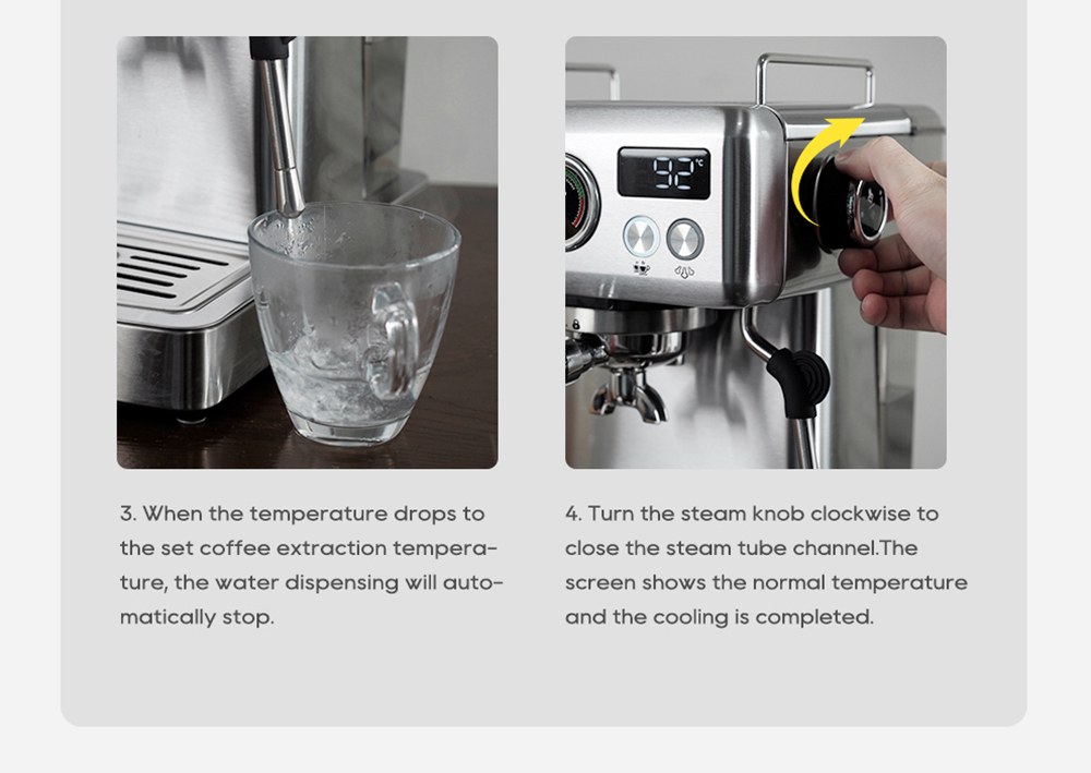 HiBREW H10A Machine &agrave; caf&eacute; expresso semi-automatique, pression de 20 bars, mousseur &agrave; lait, temp&eacute;rature r&eacute;glable, pichet de 350 ml - Noir adamantin
