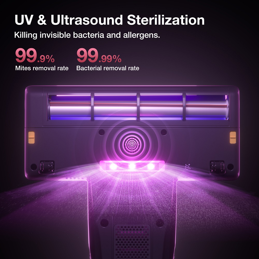 Vysávač na matrace JIMMY BX8, s UV svetlom, 600W výkonným vysávaním, ultrazvukom, technológiou horúceho vetra, LED obrazovkou a inteligentným senzorom prachu, sivý