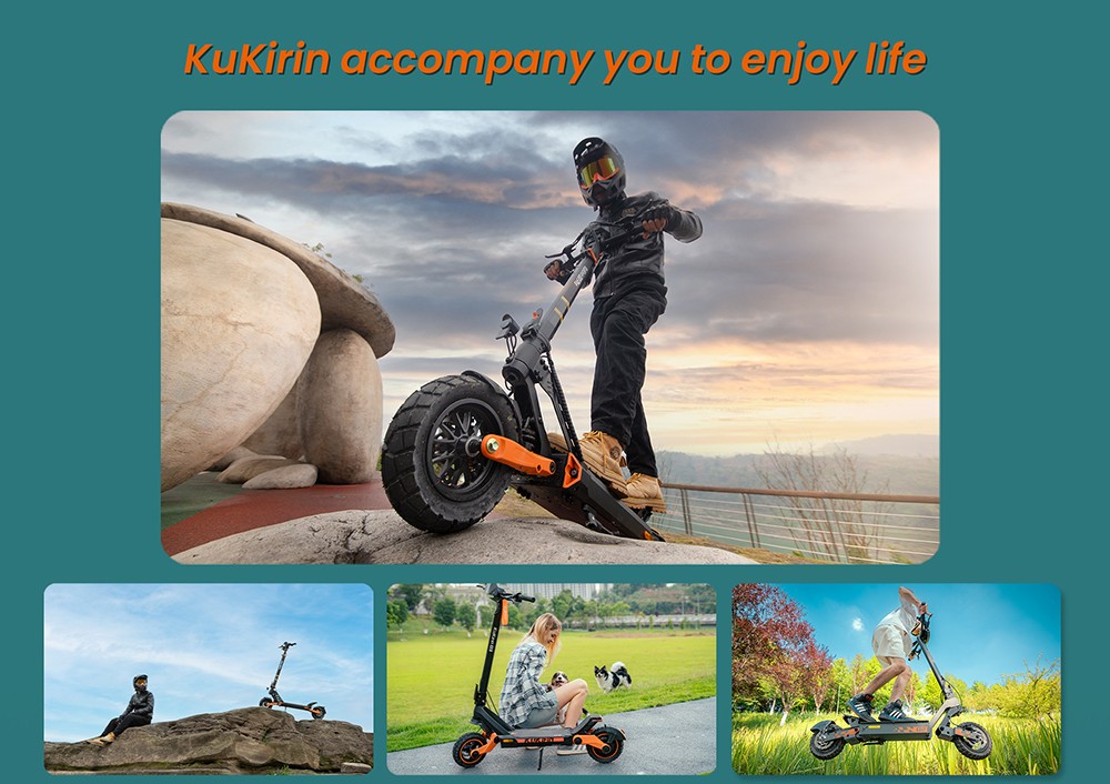 KuKirin G2 Pro (VMP) Electric Scooter, 500W Motor, 48V 15.6Ah batéria, 9-palcová vákuová pneumatika, max. rýchlosť 25 km/h, dojazd 65 km, predné a zadné kotúčové brzdy, odpružená tlmiaca funkcia