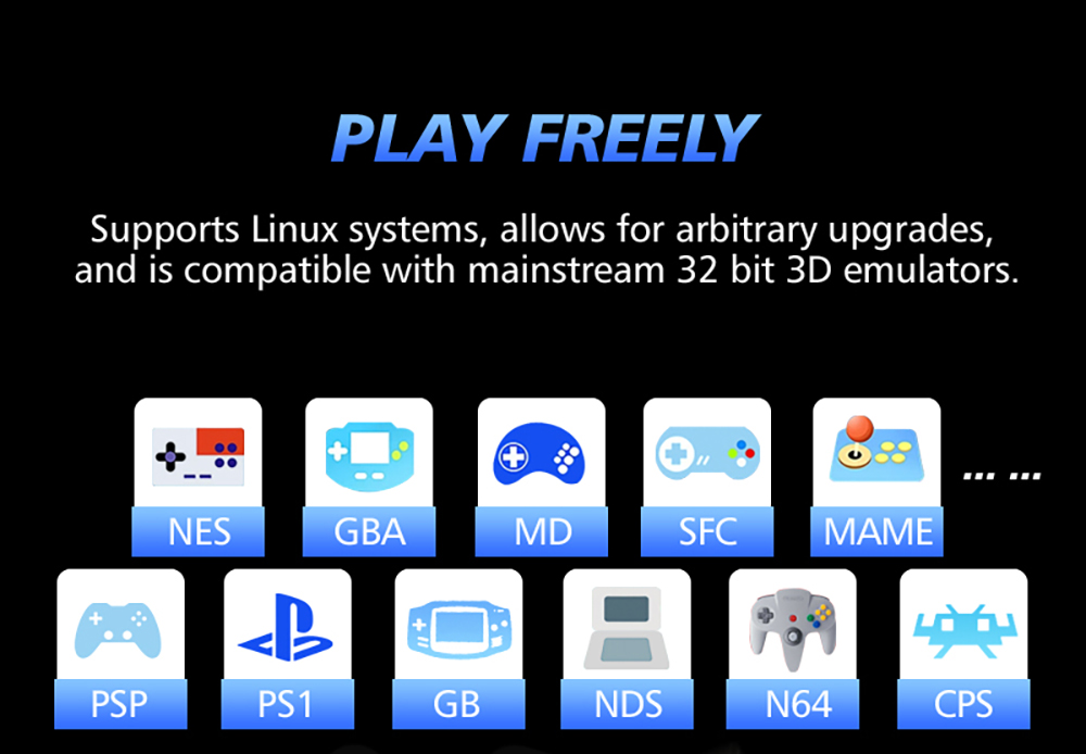 R46S Retro Game Console, 4-inch IPS Screen, 16GB + 128GB TF Card, 1GB LPDDR4 RAM, 8W Speaker, 8H Battery Life, 2.4G WiFi - White