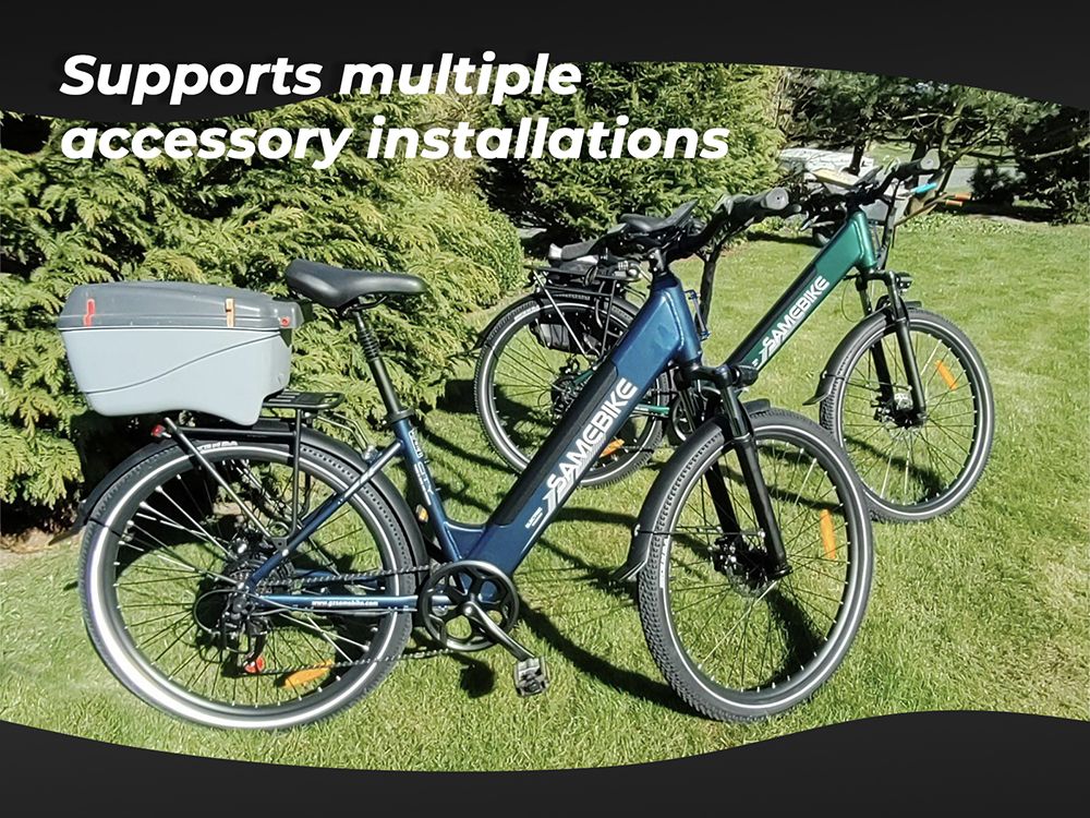SAMEBIKE RS-A01 Pro-T Elektrofahrrad, 500-W-Motor, 36-V-15-Ah-Akku, 27,5-Zoll-x2,1-Zoll-Reifen, 32 km/h H&ouml;chstgeschwindigkeit, 90 km Reichweite, mechanische Scheibenbremsen, verstellbare Vordergabel, Shimano 7-Gang-Schaltung, LCD-Display &ndash; Blau