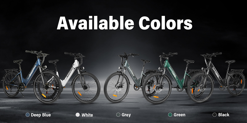 SAMEBIKE RS-A01 Pro-T Elektrofahrrad, 500-W-Motor, 36-V-15-Ah-Akku, 27,5-Zoll-x2,1-Zoll-Reifen, 32 km/h H&ouml;chstgeschwindigkeit, 90 km Reichweite, mechanische Scheibenbremsen, verstellbare Vordergabel, Shimano 7-Gang-Schaltung, LCD-Display &ndash; Blau