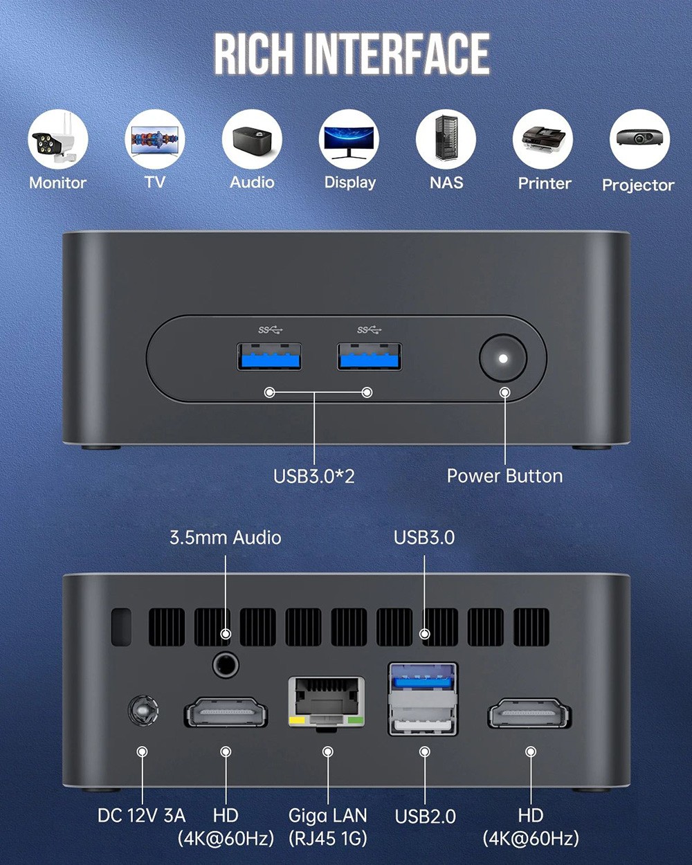 SOYO M2 Plus2 Mini PC, procesor Intel 12. generácie Alder Lake N100 do 3,4 GHz, 16 GB DDR4 512 GB SATA M.2 2280 SSD, 4K@60Hz Dual Displej, HDMI, WiFi 5 & Bluetooth 5.0 Mini počítač pre podnikanie, vzdelávanie a kanceláriu