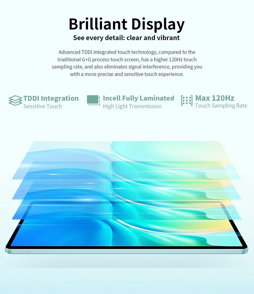 Tablette Teclast M50 Android 13 10,1 pouces Processeur Octa-Core UNISOC T606 6 Go + 6 Go d'extension RAM 128 SSD - EU