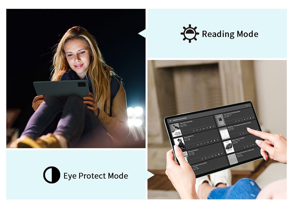 Tablette Teclast M50 Android 13 10,1 pouces Processeur Octa-Core UNISOC T606 6 Go + 6 Go d'extension RAM 128 SSD - EU