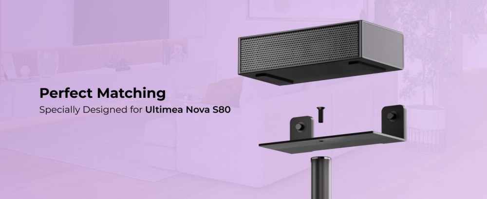 ULTIMEA Nova S80 5.1.2CH Soundbar s reproduktorovými stojanmi pár, Dolby Atmos, špičkový výkon 520 W, 8