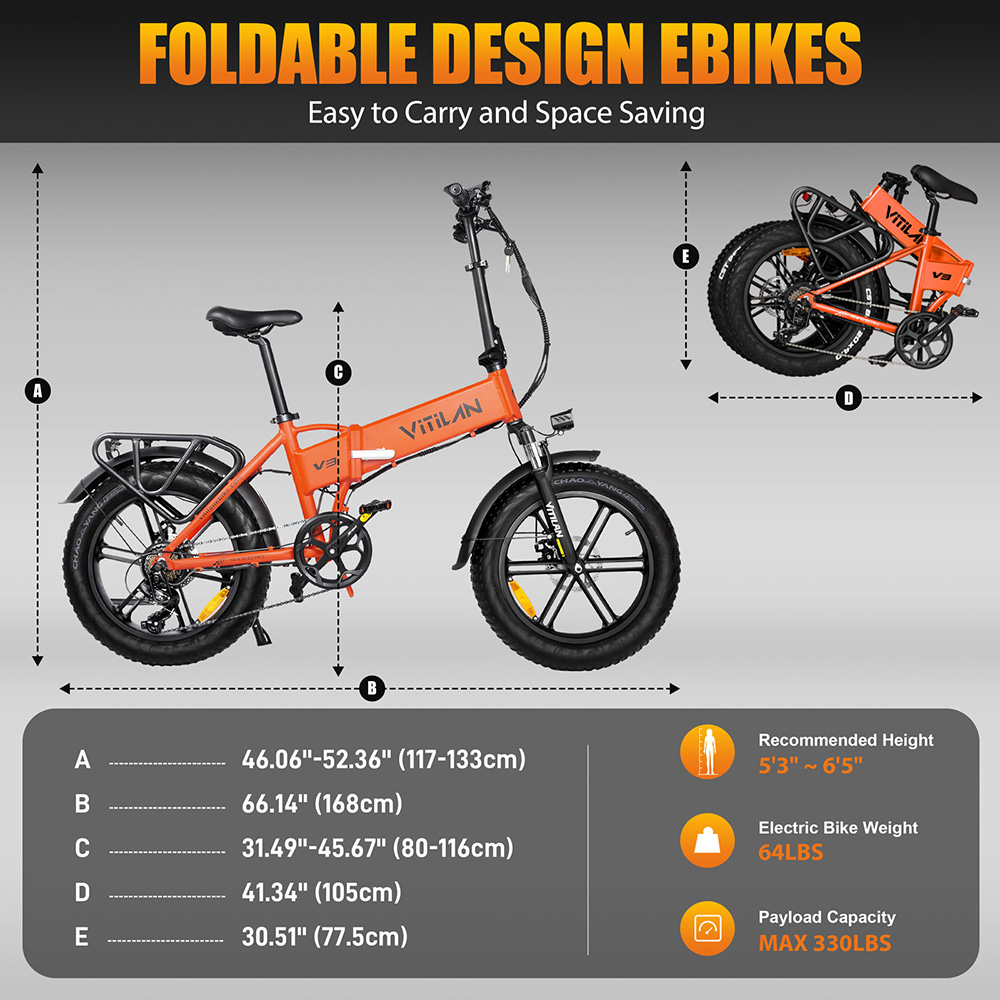 Vitilan V3 2.0 Electric Bike, 750W motor, 48V 13Ah batéria, 26*4,0-palcové pneumatiky CST Fat Tires, max. rýchlosť 45 km/h, dojazd 73 km, hydraulické kotúčové brzdy, odpružená predná vidlica, Shimano 7 rýchlostí, farebný displej - čierny