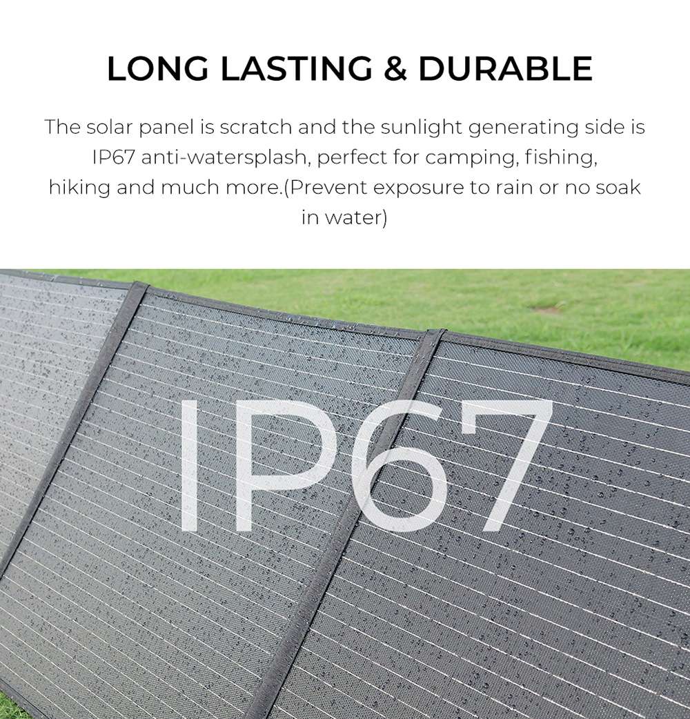 FOSSiBOT F800 Tragbare Powerstation + FOSSiBOT SP200 Faltbares Solarpanel, 512Wh LiFePO4 Solargenerator, 800W AC Ausgang, 200 W Max. Solareingang, 8 Ausgänge, LED Licht - Grün