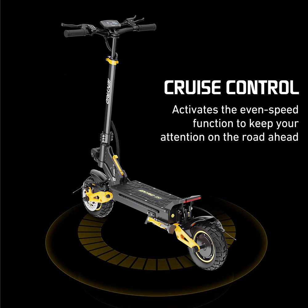 iENYRID ES1 Electric Scooter, 250W*2 Motor, 48V 20.8Ah batéria, 10-palcové terénne pneumatiky, max. rýchlosť 25 km/h, dojazd 60 km, dvojkotúčové brzdy, predné a zadné hydraulické odpruženie, tempomat