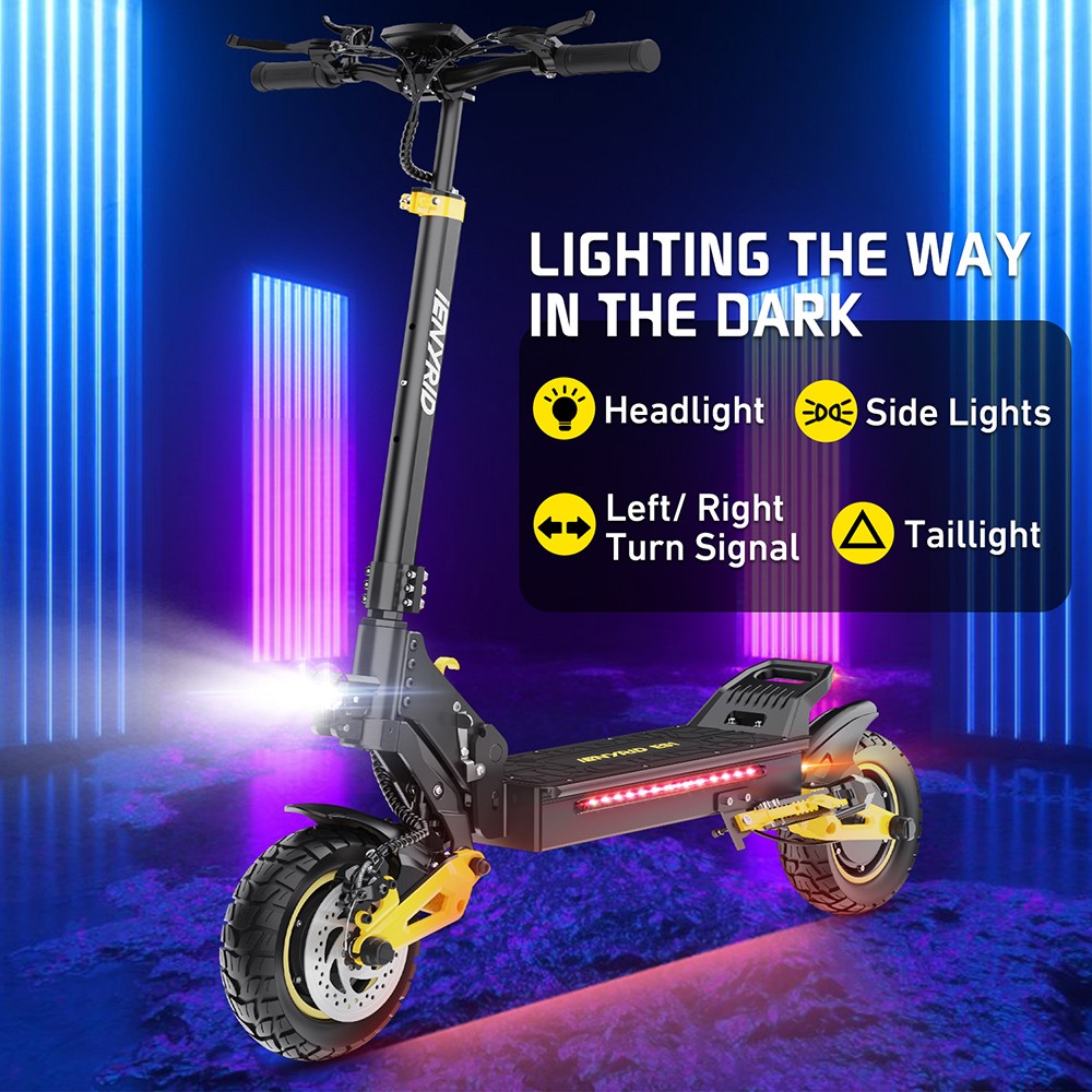 iENYRID ES1 Electric Scooter, 250W*2 Motor, 48V 20.8Ah batéria, 10-palcové terénne pneumatiky, max. rýchlosť 25 km/h, dojazd 60 km, dvojkotúčové brzdy, predné a zadné hydraulické odpruženie, tempomat