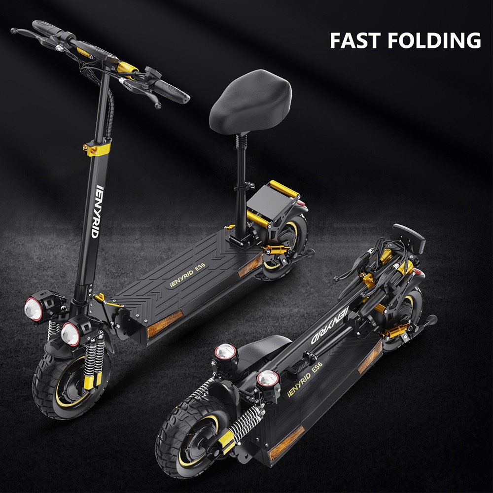 iENYRID ES6 Electric Scooter, 1000W*2 Motor, 48V 20.8Ah batéria, 10-palcové terénne pneumatiky, max. rýchlosť 55 km/h, dojazd 55 km, dvojkotúčové brzdy, pružinové tlmiče