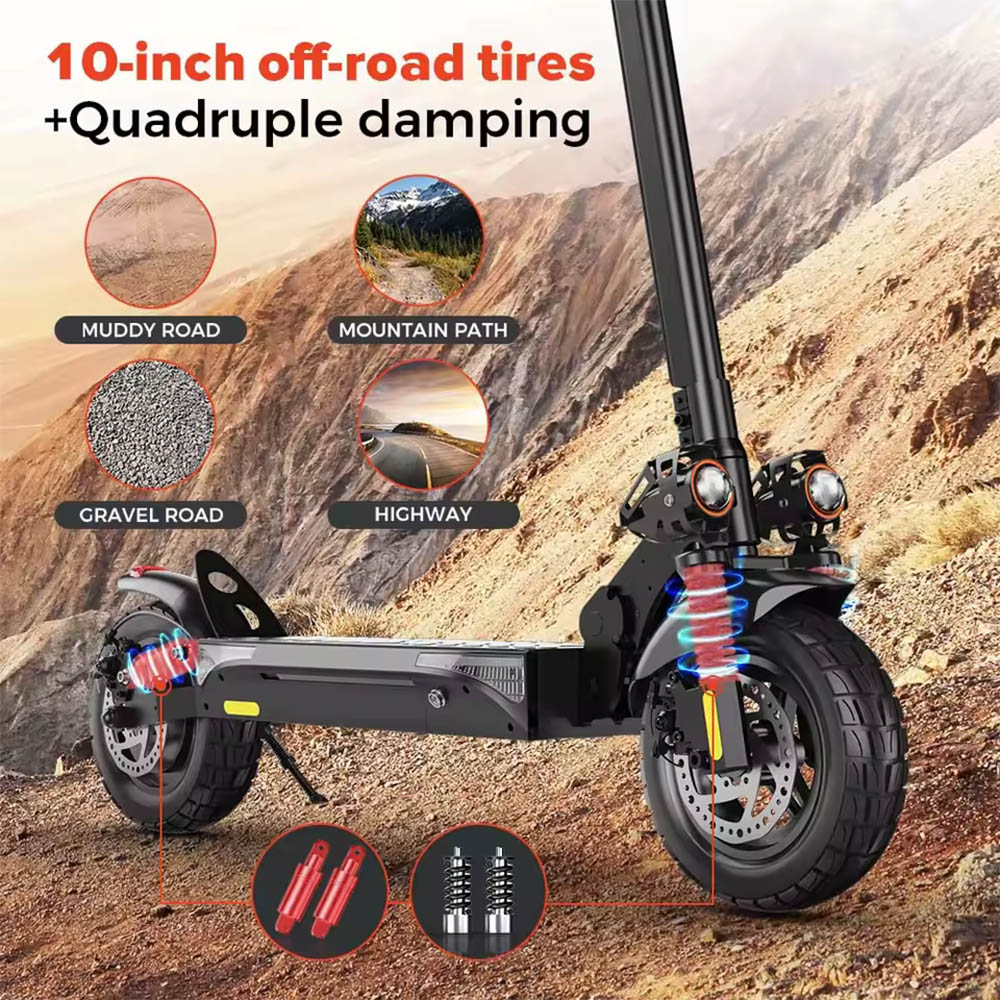 iScooter IX4 Electric Scooter 10'' Honeycomb Tires 800W Motor 45km/h Max Speed 48V 15Ah Battery 40-45km Range App Control