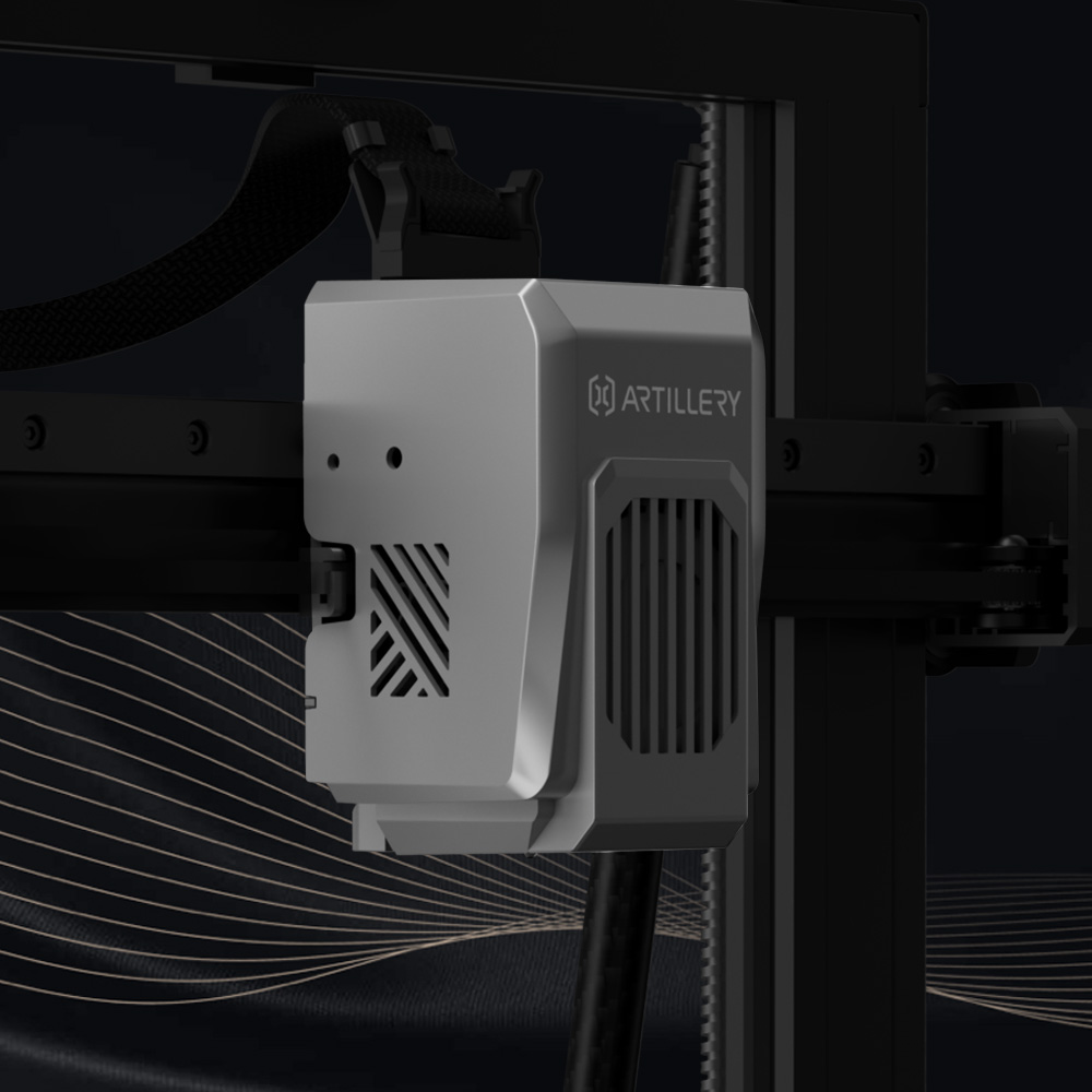 Artillery Sidewinder X4 Pro Imprimante 3D, 240*24*260mm, vitesse d'impression 500mm/s, rail linéaire axe X Y, extrudeuse à entraînement direct, nivellement automatique 81 points, double tige de traction, buse de nettoyage automatique