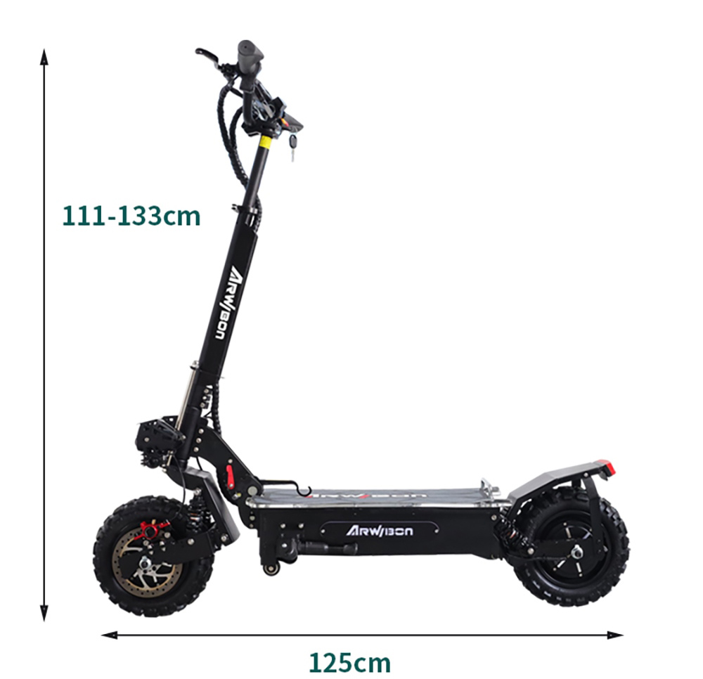 ARWIBON Q06 Pro Electric Scooter 11 inch Off-road Tire 60V 2800W Dual Motor 55-75km/h Max Speed 27Ah Battery 50-70kmRang