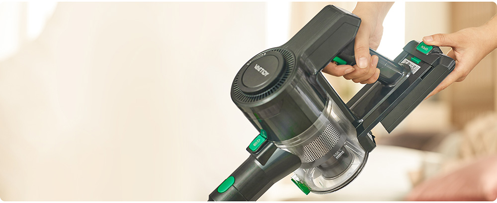 Vactidy V9 Cordless Vacuum Cleaner, 25KPa Suction, 1L Dustbin, 5 Layers Filtration System, One-Button Emptying, LED Touch Panel, Bright LED Headlights, Up to 45min Runtime