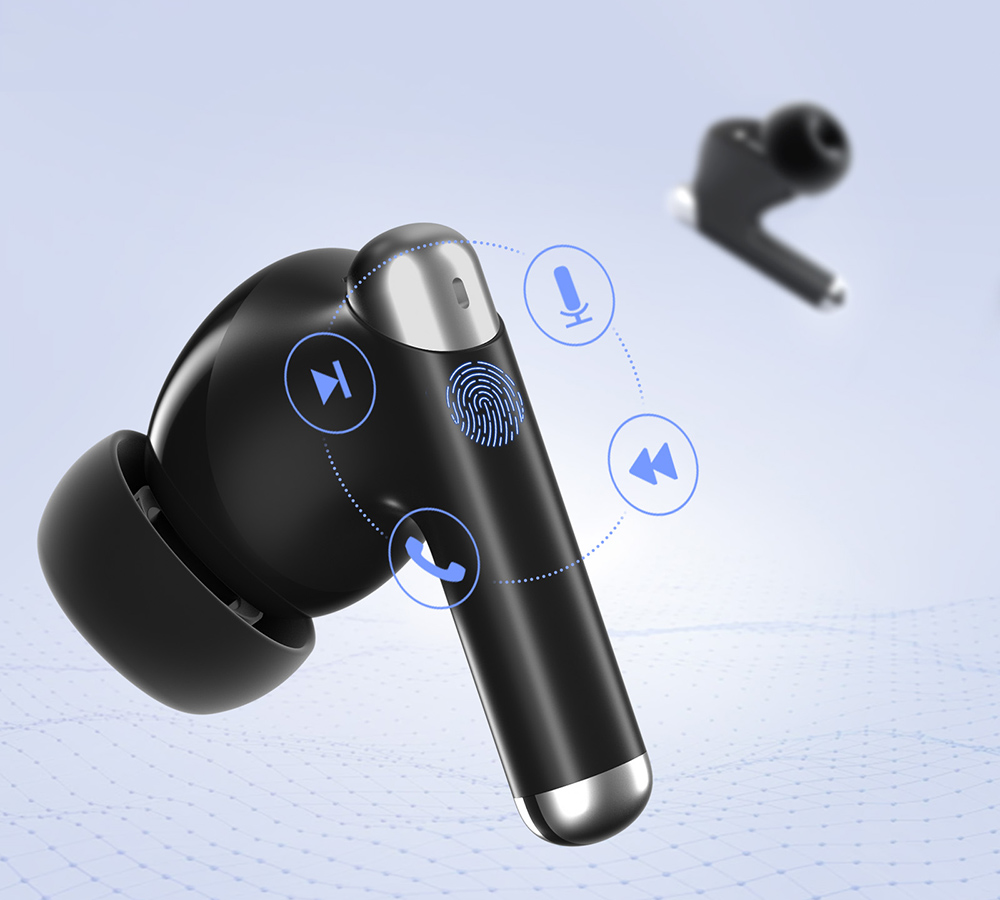 Tronsmart Sounfii R4 TWS ENC Call Noise Reduction Earbuds - Black