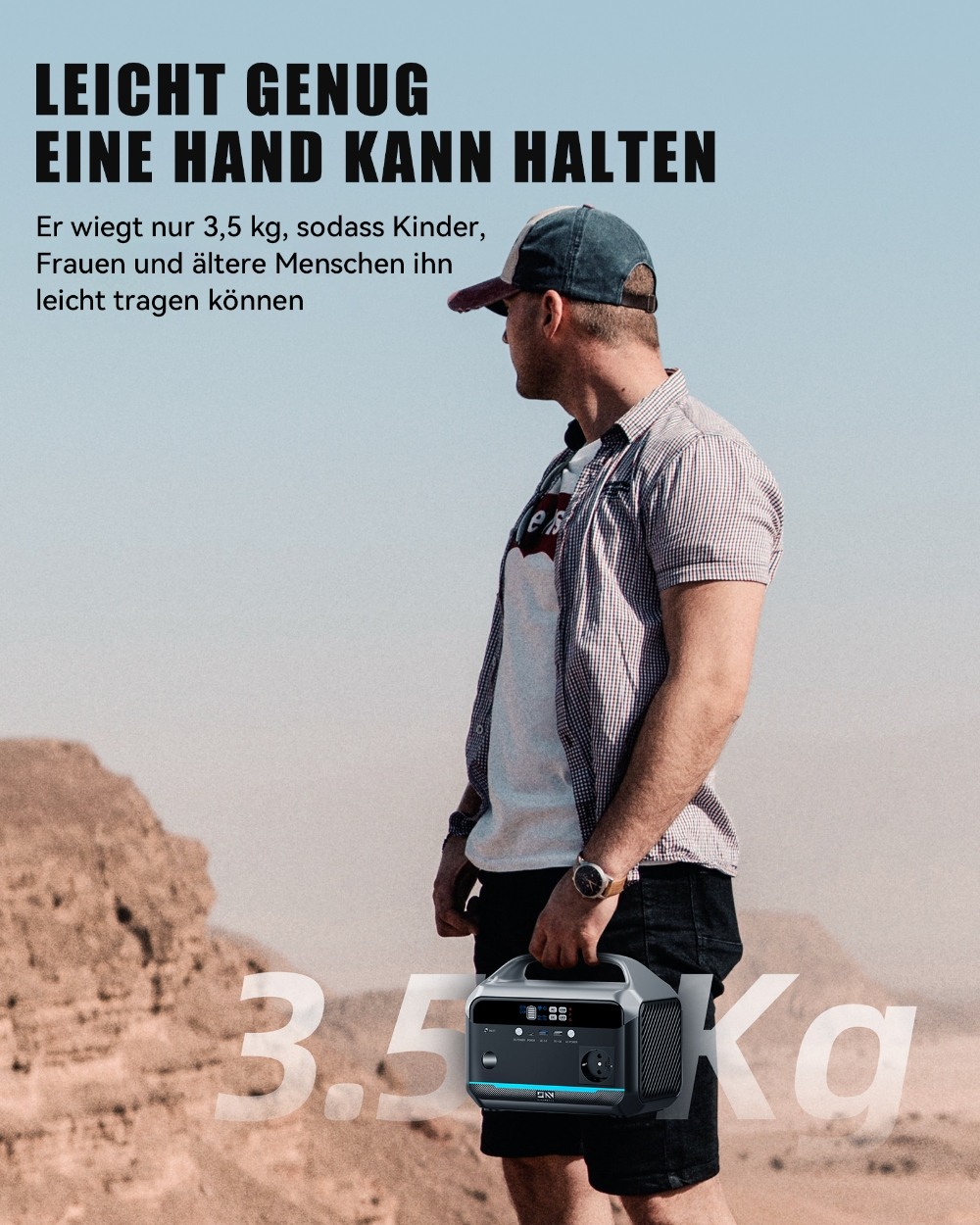 DaranEner NEO300 Tragbare Powerstation + DaranEner SP100 Faltbares Solarpanel, 300 W, 268,8 Wh, LiFePO4-Akku, USB-C PD60W, 110 V, reine Sinuswelle