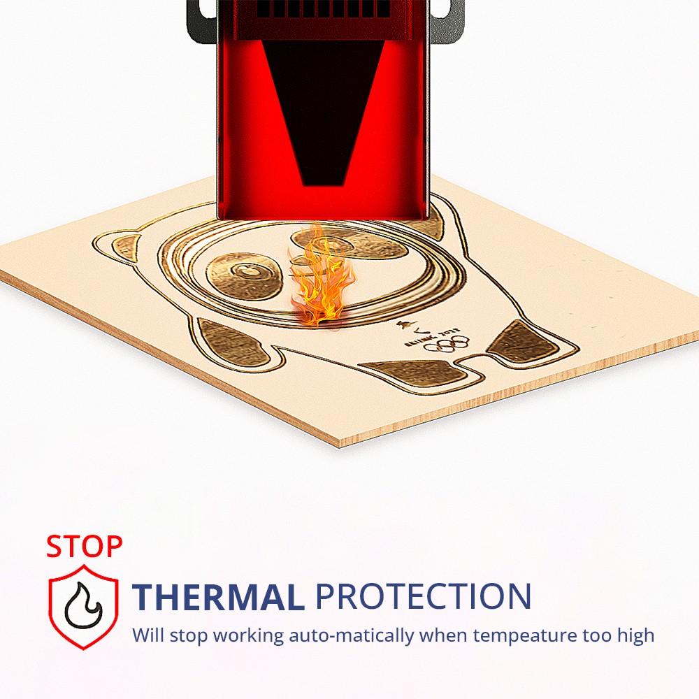 LONGER RAY5 10W-os lézergravírozó, 0,06x0,06 mm-es lézerpont, érintőképernyő, offline gravírozás, 32 bites chipset, WiFi kapcsolat, munkaterület 400x400 mm