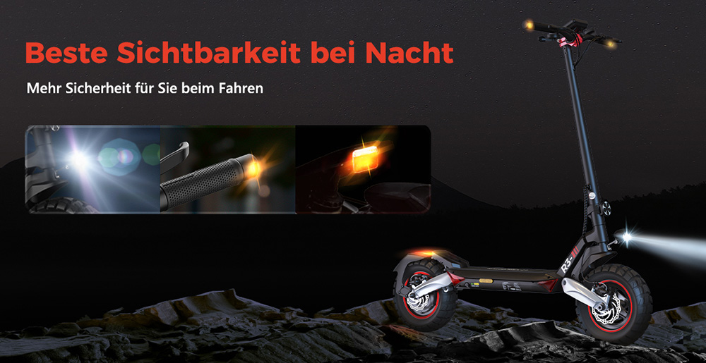 CIRCOOTER R3 Electric Scooter ABE Version, 500W Motor, 48V 15Ah Battery, 10 inch Tires, 20km/h Max Speed, 100km Range, Disc Brake + Electronic Brake, APP Control