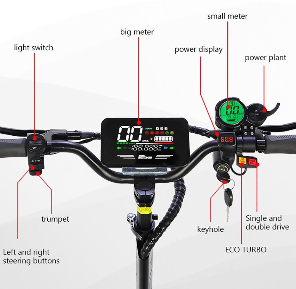 ARWIBON Q06 Pro Electric Scooter 11 inch Off-road Tire 60V 2800W Dual Motor 55-75km/h Max Speed 27Ah Battery 50-70kmRang