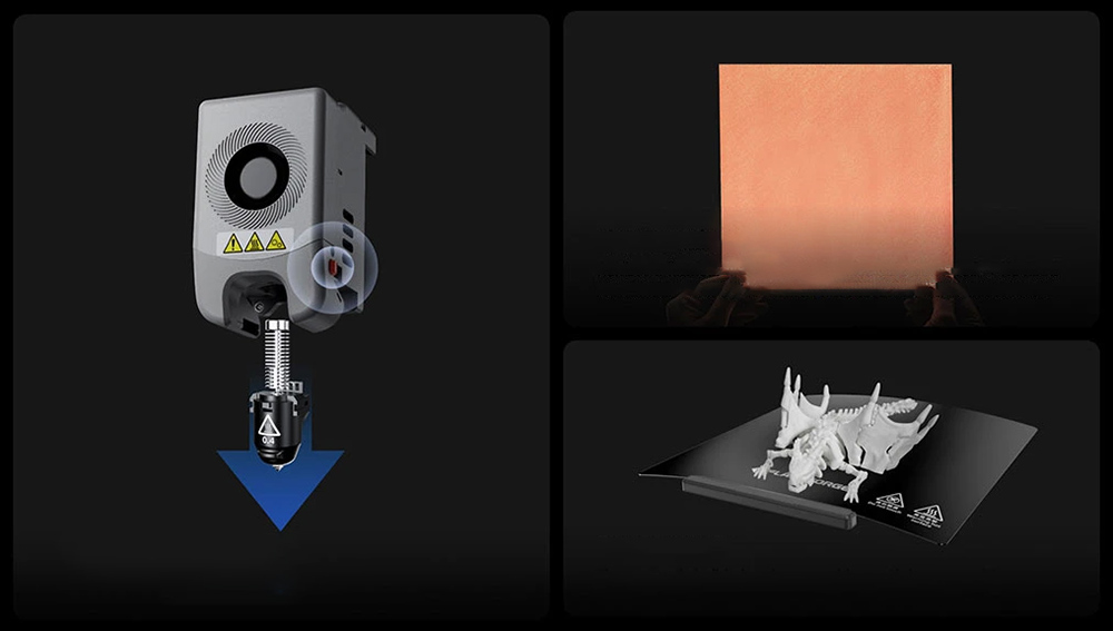 Flashforge Adventurer 5M Pro 3D Printer, Auto Leveling, 600mm/s Max Printing Speed, Remote Camera Monitoring, Filament Runout Reminder, Dual Air Filtration System, Automatic Shutdown, 50dB Silent Printing, WiFi Connection, 220x220x220mm