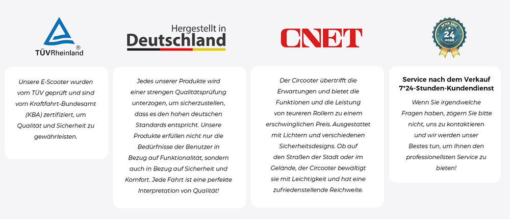 CIRCOOTER R3 Electric Scooter ABE Version, 500W Motor, 48V 15Ah Battery, 10 inch Tires, 20km/h Max Speed, 100km Range, Disc Brake + Electronic Brake, APP Control