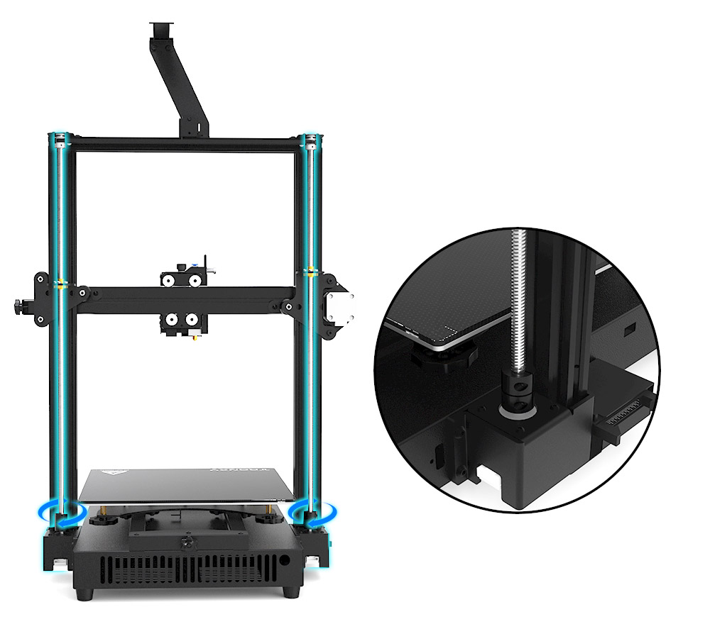 TRONXY XY-3 Pro V2 Direct Drive 3D Printer 300x300x400mm Upgraded BMG Extruder 3D Printer Fast Assembly with Glass Platf