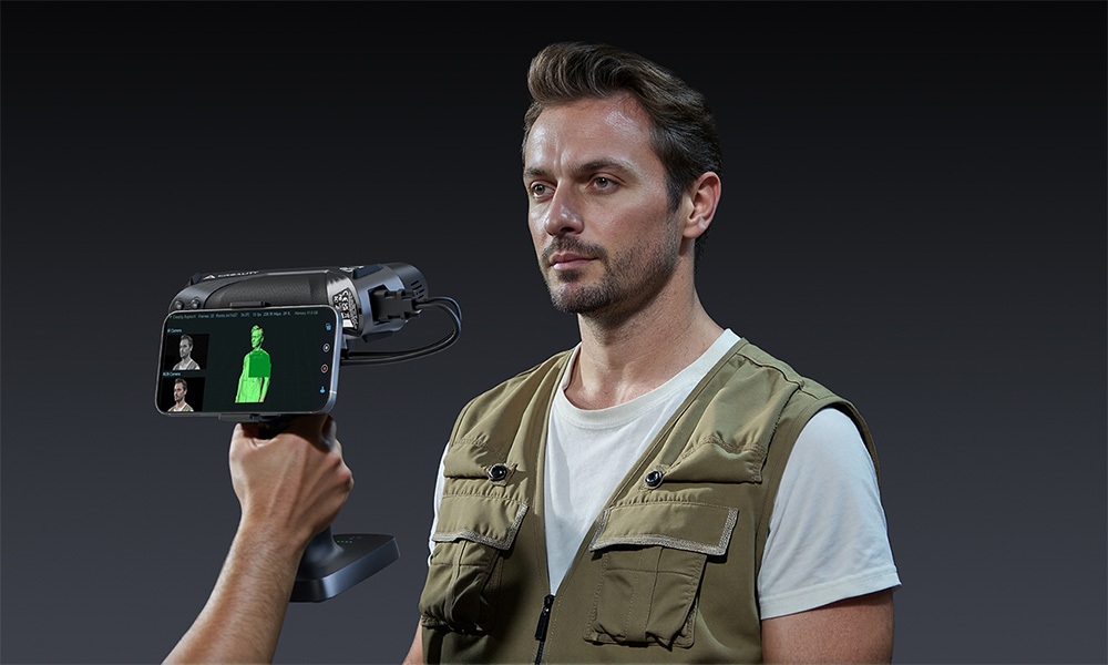 Creality RaptorX 3D Scanner, Wireless Hybrid 41 lines Blue Laser & NIR, Objects Between 5-4000mm, Wireless Handle, 0.02mm Accuracy