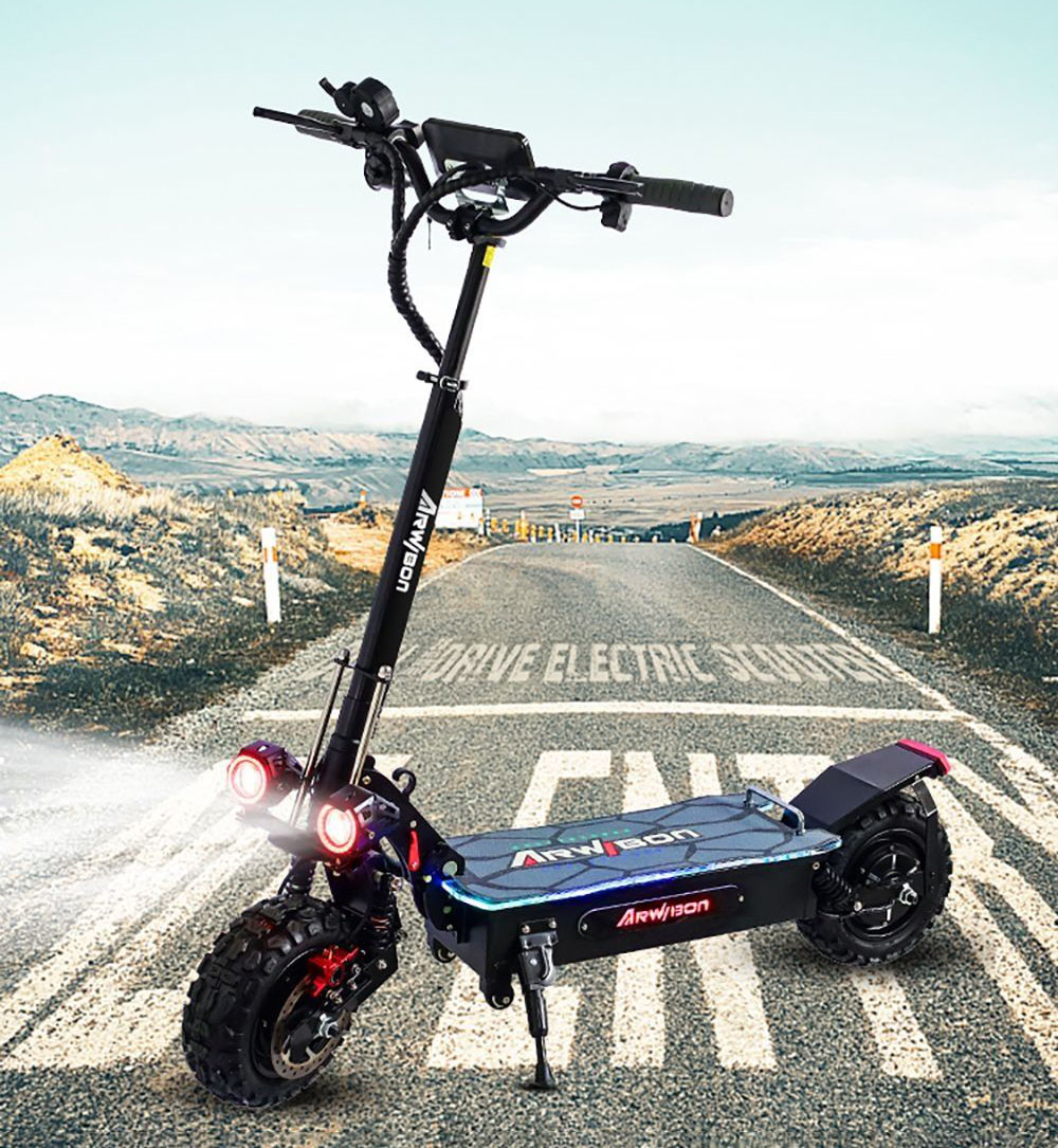 ARWIBON Q06 Pro Electric Scooter 11 inch Off-road Tire 60V 2800W Dual Motor 55-75km/h Max Speed 27Ah Battery 50-70kmRang