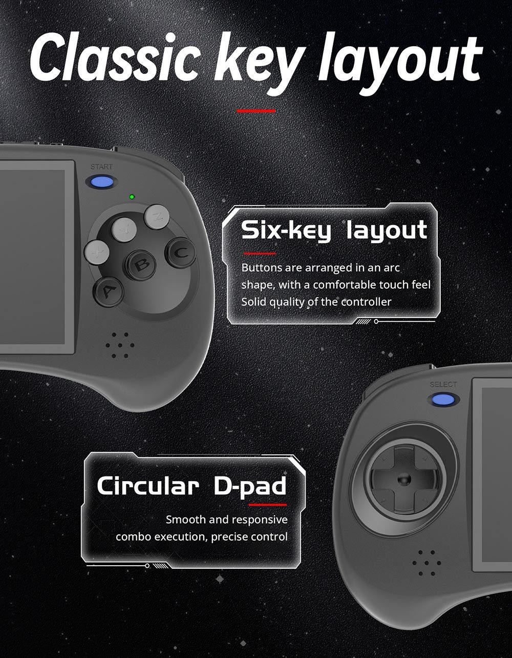 Refurbished ANBERNIC RG ARC-D Game Console, Touch Screen, 128GB TF Card, 32GB Android 16GB Linux, 2GB LPDDR4, HDMI Output - Black