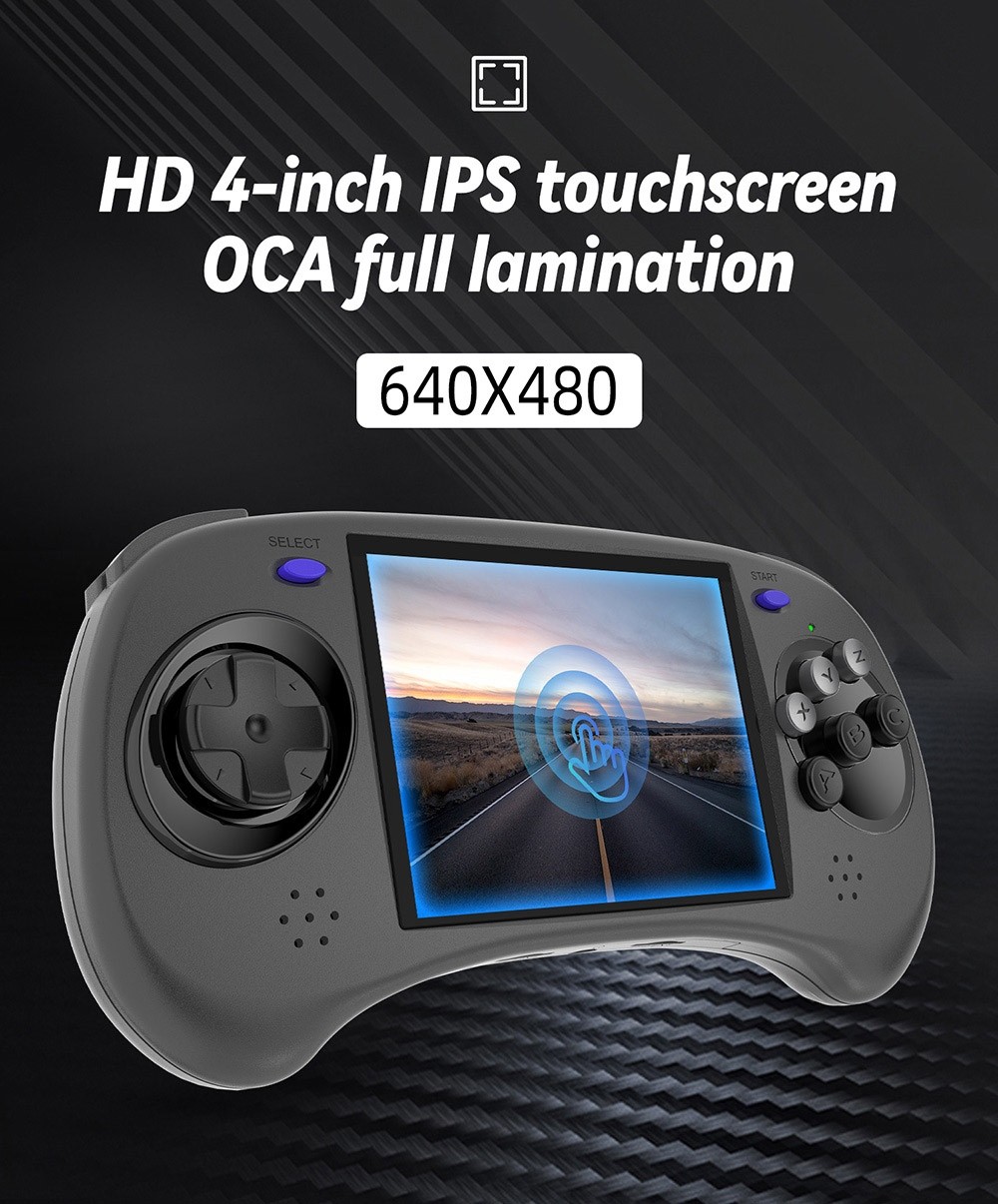 Refurbished ANBERNIC RG ARC-D Game Console, Touch Screen, 128GB TF Card, 32GB Android 16GB Linux, 2GB LPDDR4, HDMI Output - Black