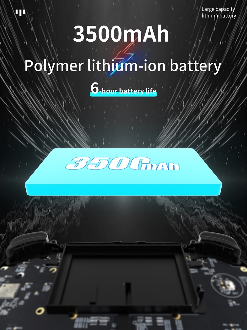 Refurbished ANBERNIC RG ARC-D Game Console, Touch Screen, 128GB TF Card, 32GB Android 16GB Linux, 2GB LPDDR4, HDMI Output - Black